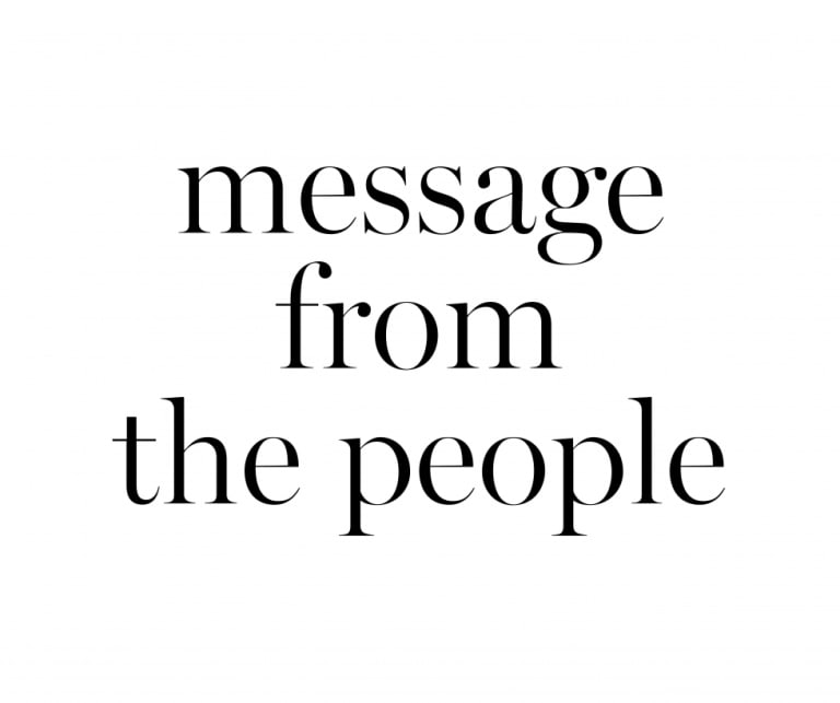 message from the people