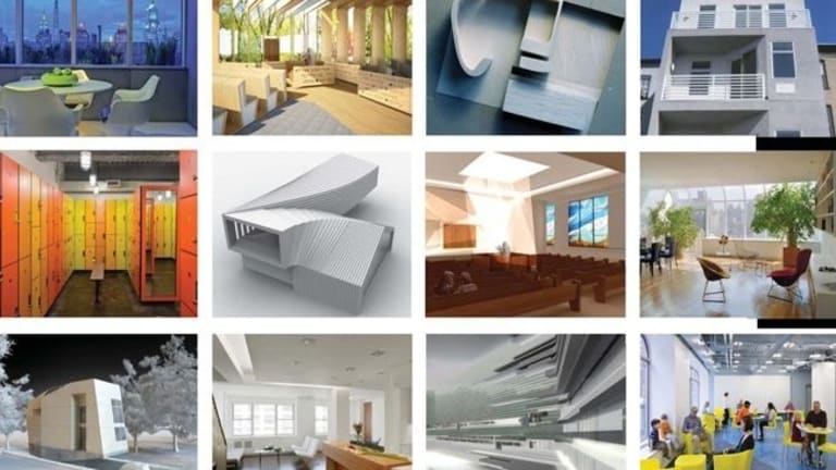 a series of photos showing modern architectural elements