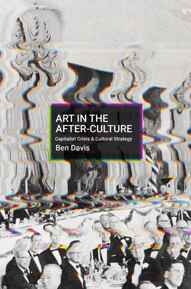 Book cover of a black an white image warped with "Art in the After Culture" overlaid on top in a black square