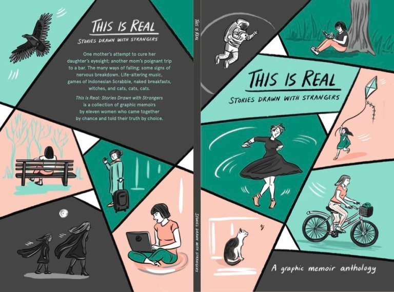  Cover spread of the anthology This is Real: Stories Drawn with Strangers.