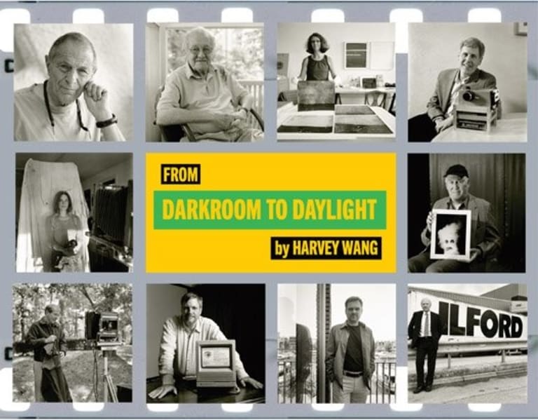 Ad for "from Darkroom to Daylight" featuring photos of different people