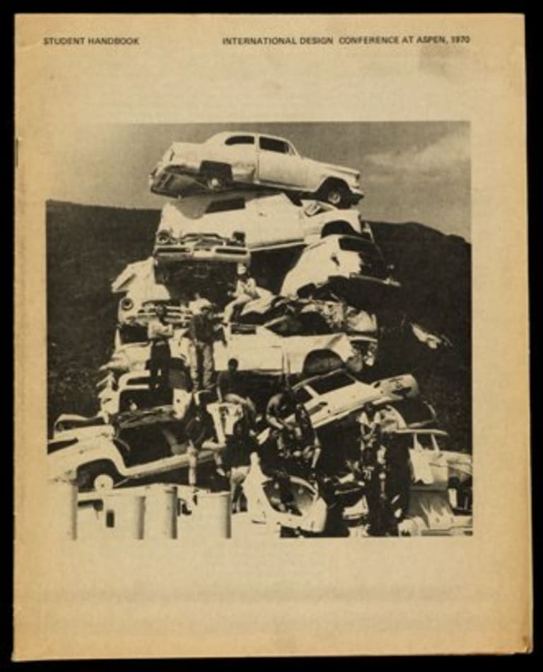 Cars piled on top of each other
