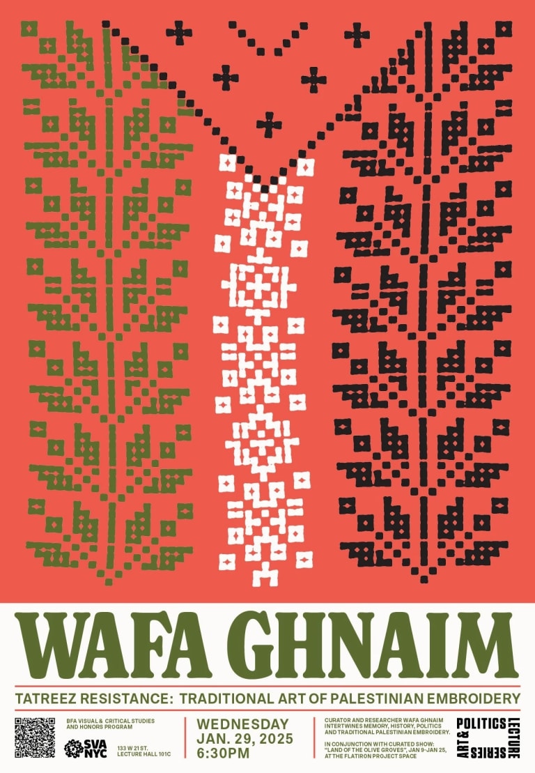 Poster with textile design