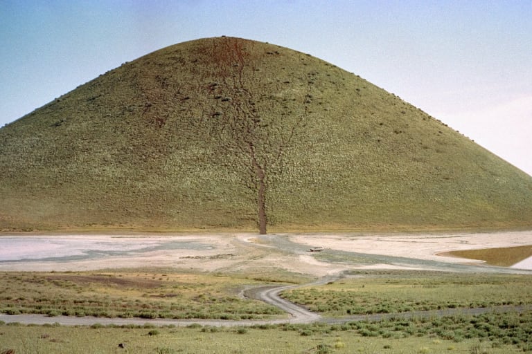 mountain along a river