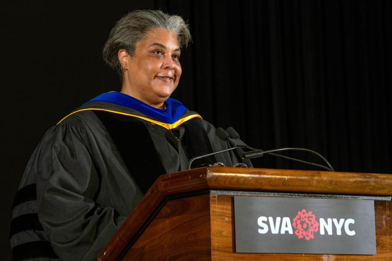 A photo of writer and 2022 SVA Commencement speaker Roxane Gay.