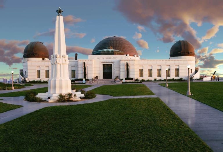 A photograph of the Griffith Observatory in Los Angeles.