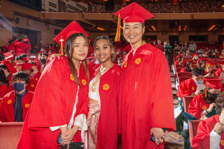 Photos of graduates at the 2020/2021 SVA Commencement make-up ceremony, held at Radio City Music Hall on Monday, June 27.