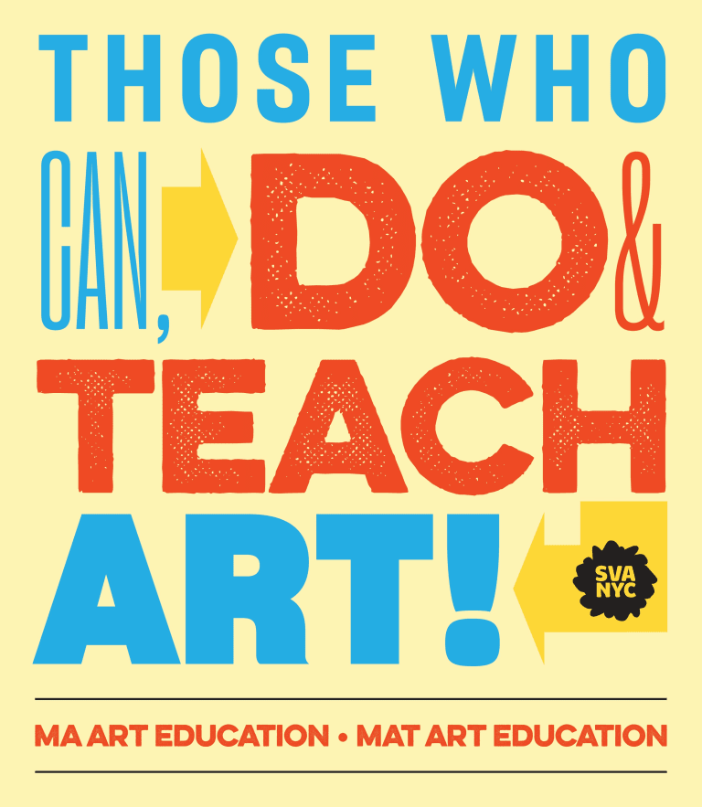 A graphic for MA/MAT Art Education "those who can do and teach art!"
