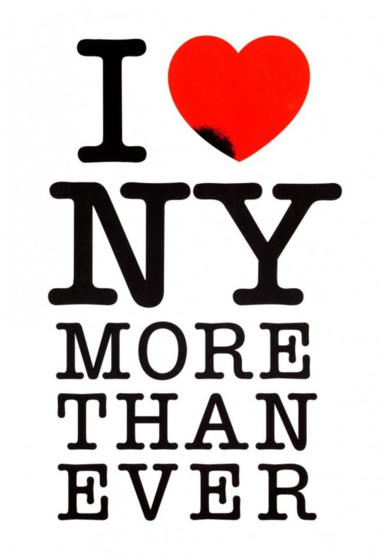 A poster that reads "I Love NY More Than Ever" in the style of the I Heart NY logo