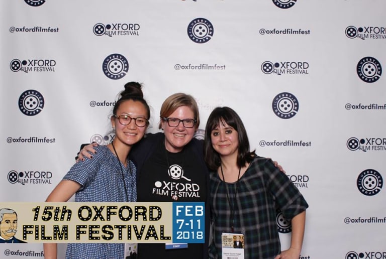 Three women at the 15th Oxford Film Festival.