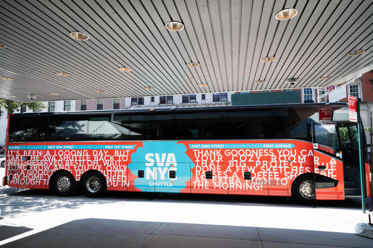 <p "=""><span class="redactor-invisible-space">A color photograph of a bus with an SVA logo and text-based design on its exterior.</span>
