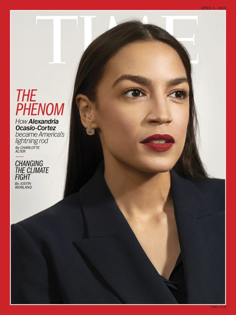 <p "="">A color portrait of the famous Congresswoman on the cover of <em>Time </em>magazine.
