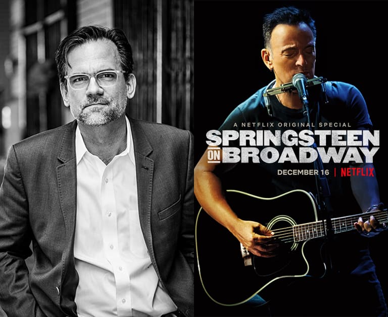 <p "="">Left: A portrait of Thom Zimny. Right: The poster for Netflix's<span id="selection-marker-1" class="redactor-selection-marker"></span> "Springsteen on Broadway."
