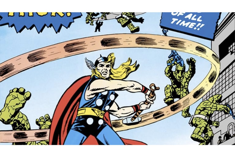 A cartoon of Thor