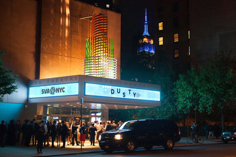 A theatre in New York City and the show is named DUSTY