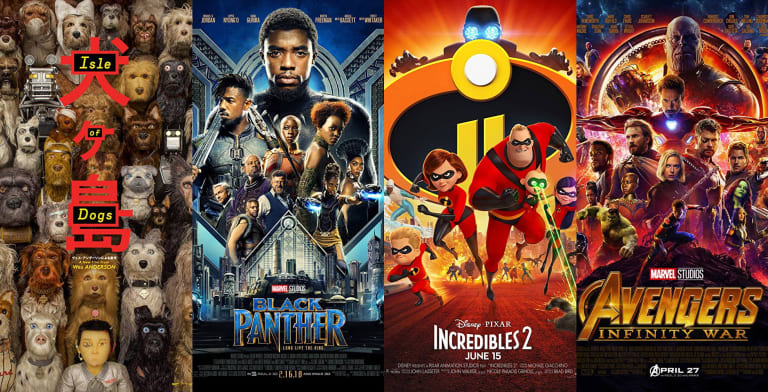 <em>Oscar nominated films: Isle Of Dogs, Black Panther, Incredibles 2, Avengers: Infinity War</em>
