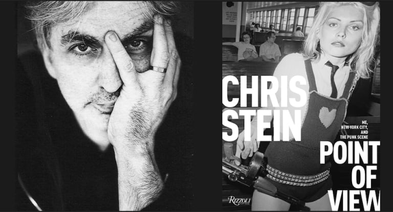 Left: Chris Stein. Right: A <em>Rizzoli New York</em> magazine cover about Chris Stein.
