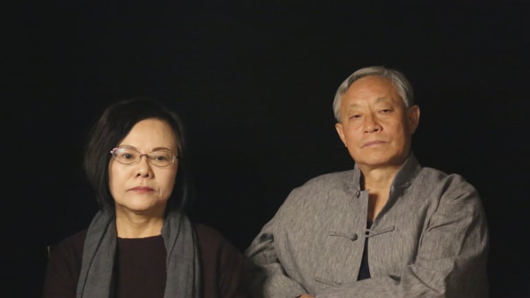 A medium portrait of the filmmaker’s parents, looking into middle distance.