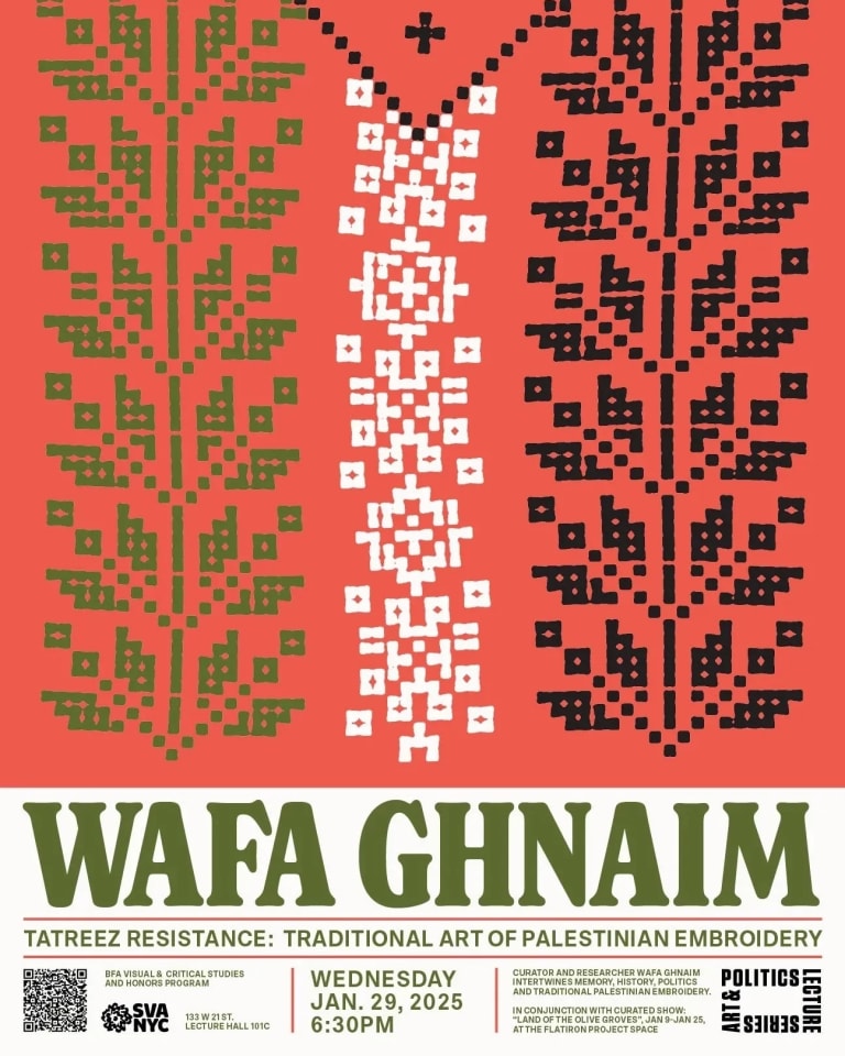 Poster with textile design