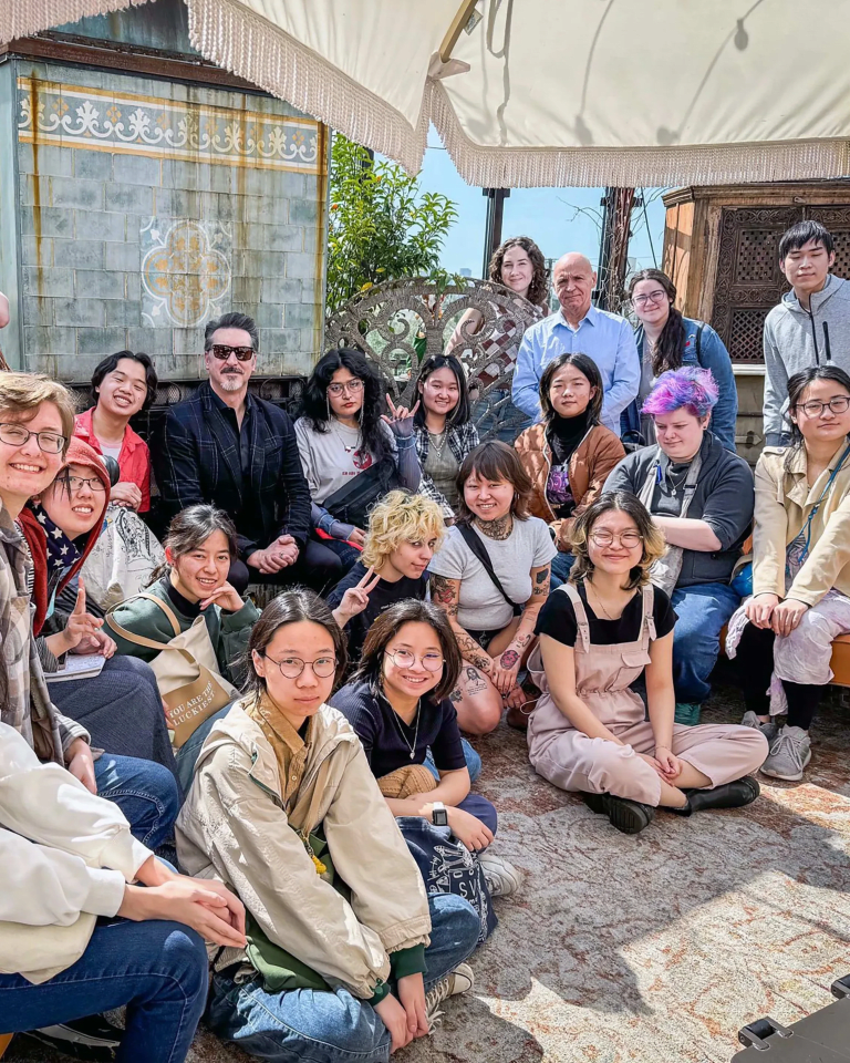 La program participants on roof-deck