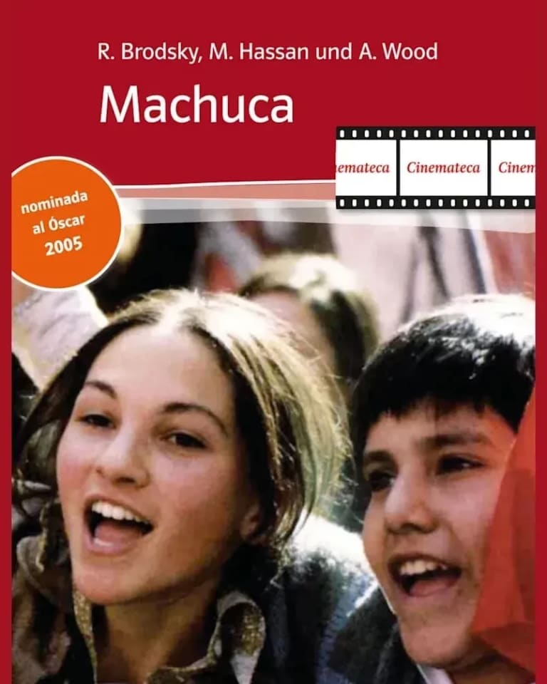 Poster for film Machuca with name of screenwriter Roberto Brodsky