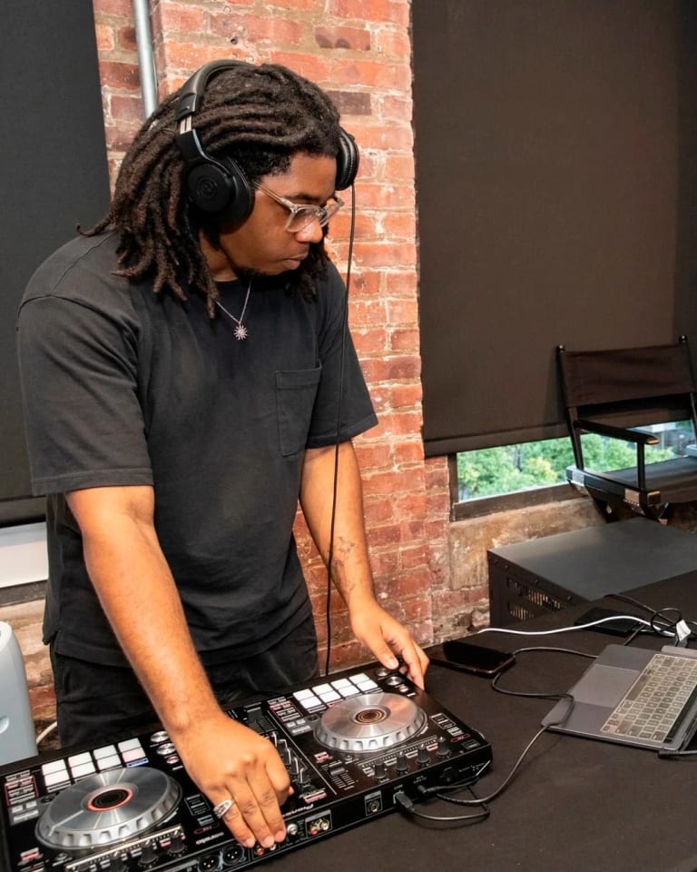 Image of Michael Barclay III DJing 