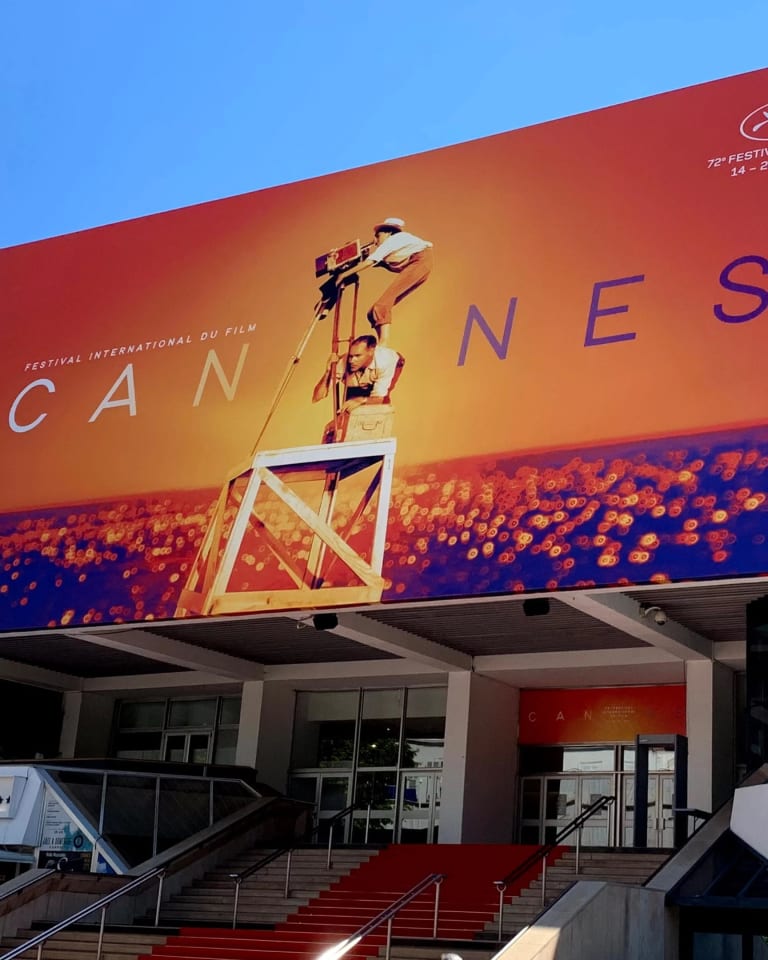 The entrance of the Palais des Festivals in Cannes, France.