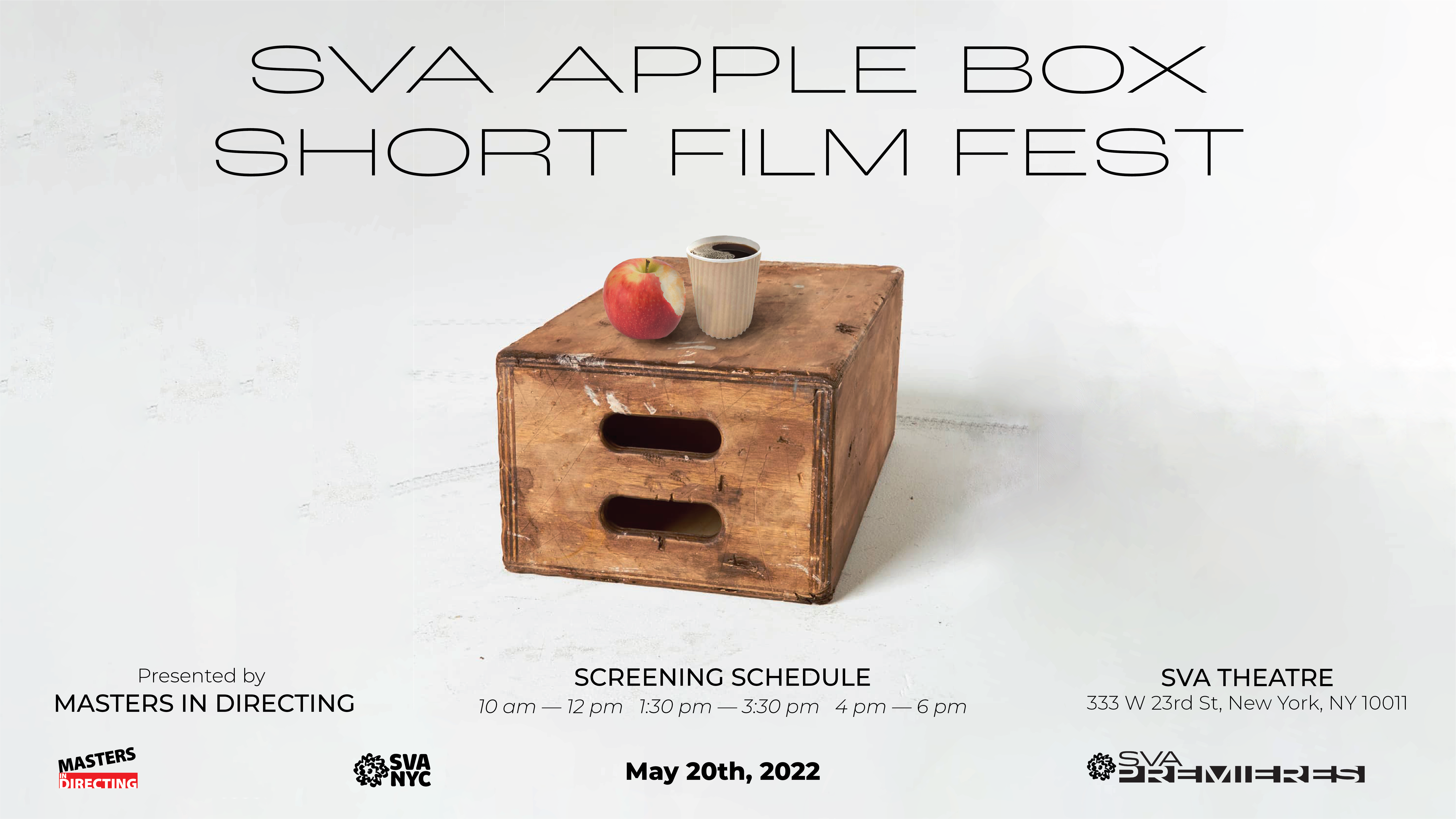 Infographic featuring an apple and mug of coffee sitting on top of an apple box.