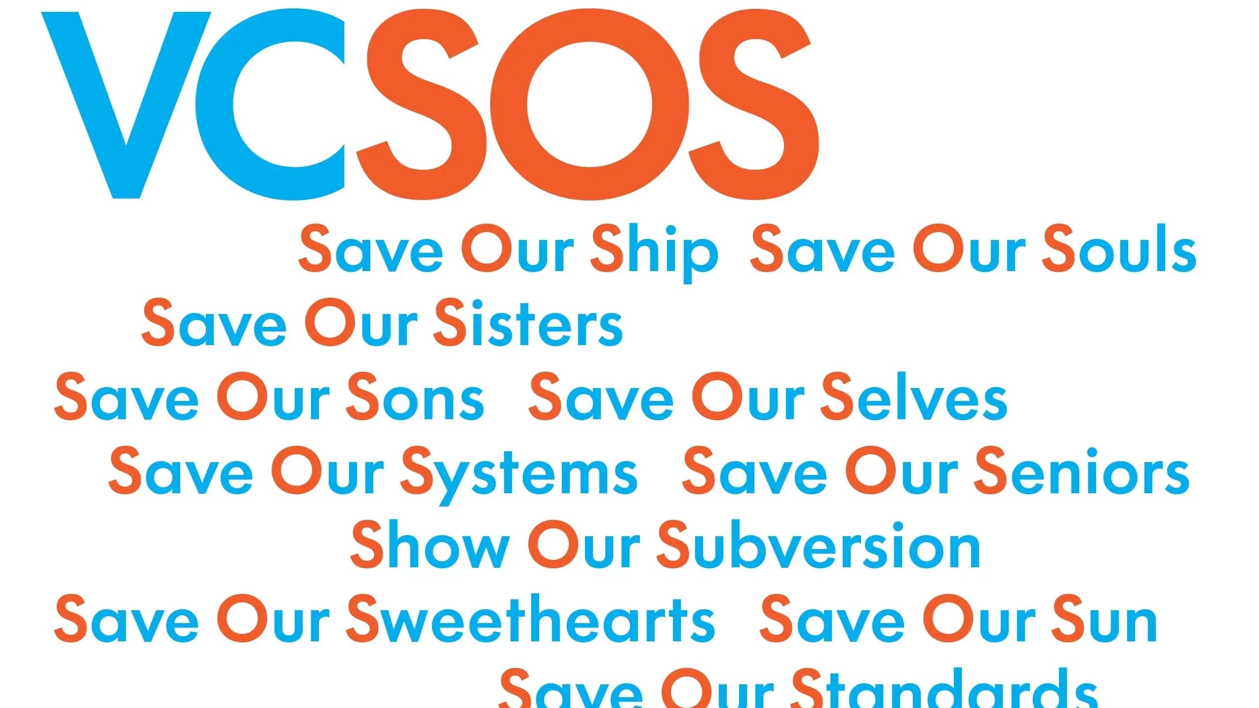 Typographic poster playing with the different word association for SOS