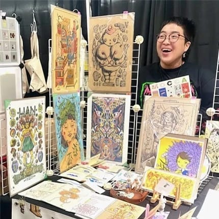 photo taken from booth at MoCCA Fest 2024