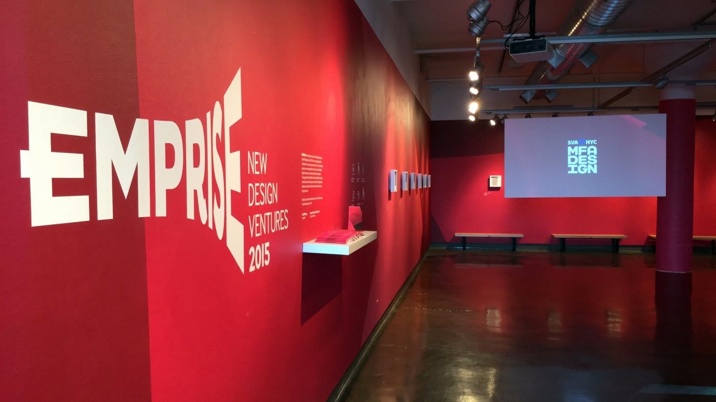 Design workshop with red painted wall