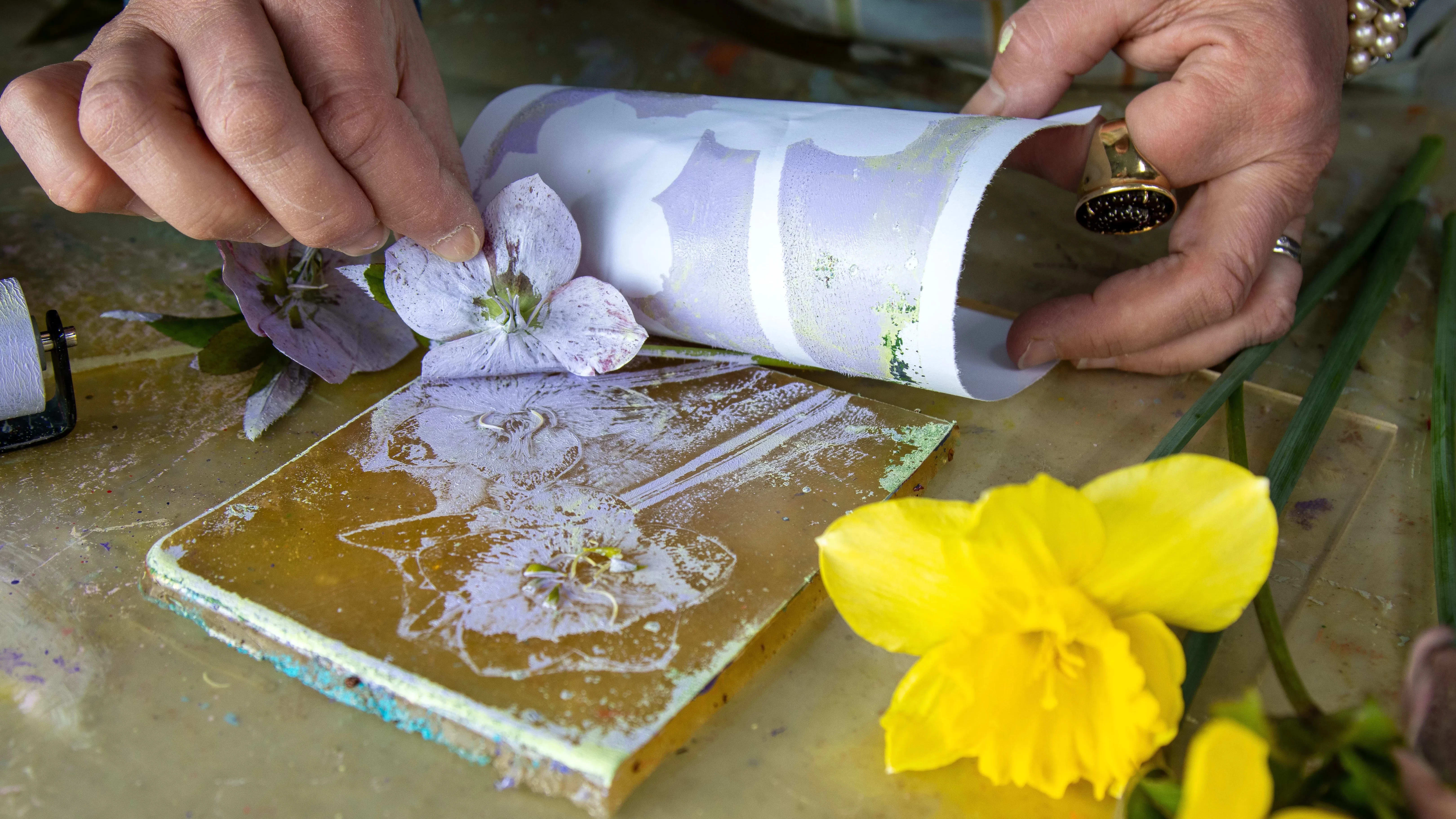 Press print made with florals