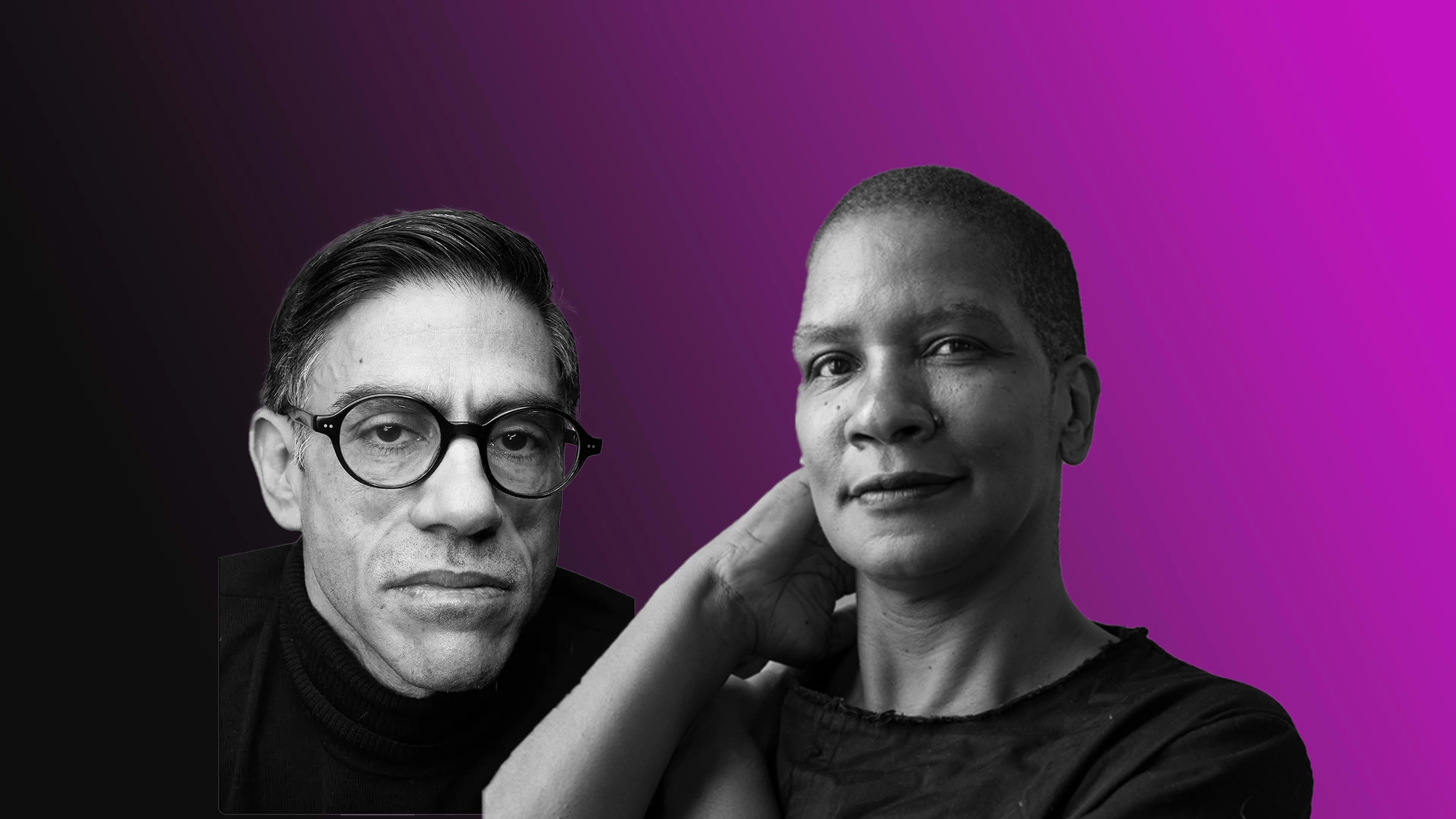 Photos of Gregg Bordowitz and Pamela Sneed