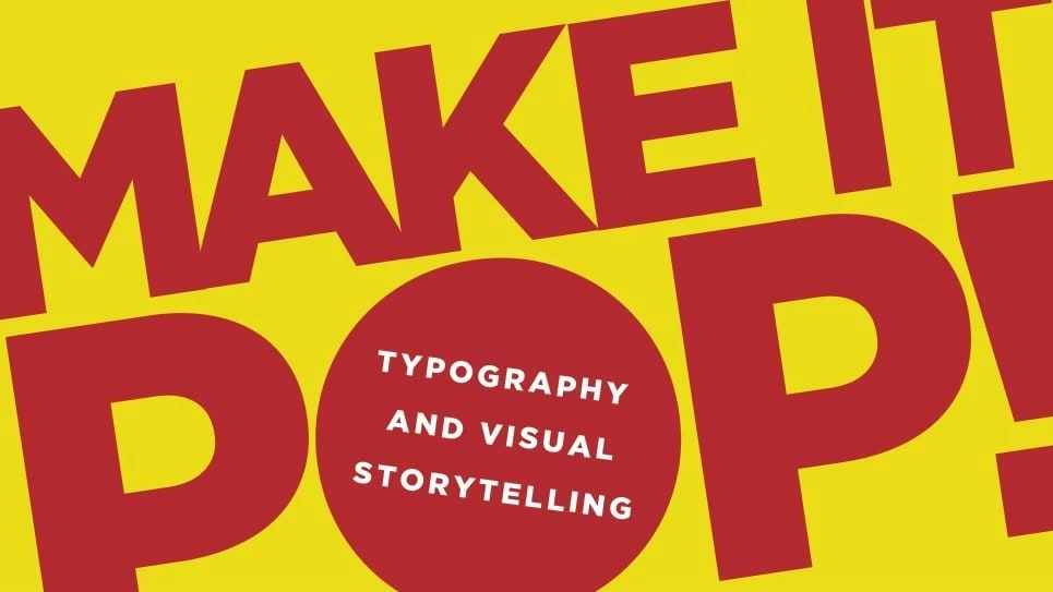 Yellow and red typography design