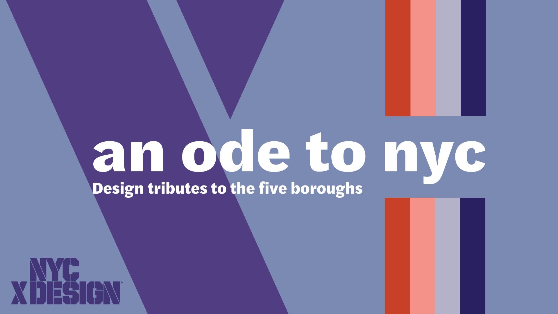 A logo for NYCxDesign's "Ode to NYC" poster campaign.