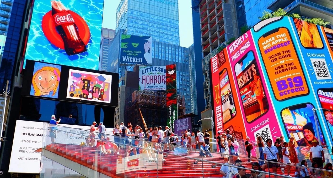 Digital billboards in Times Square, NYC