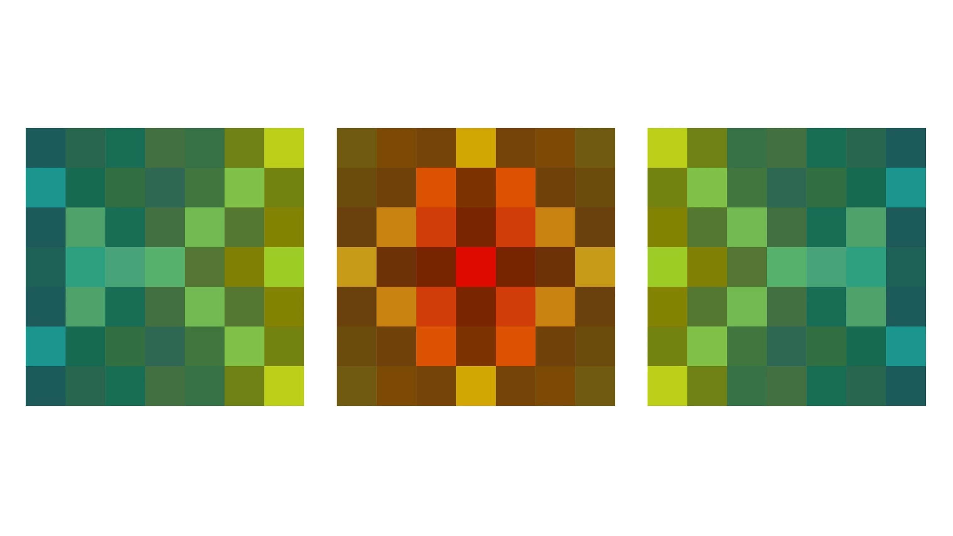 Color grid triptych by Zach Haugen