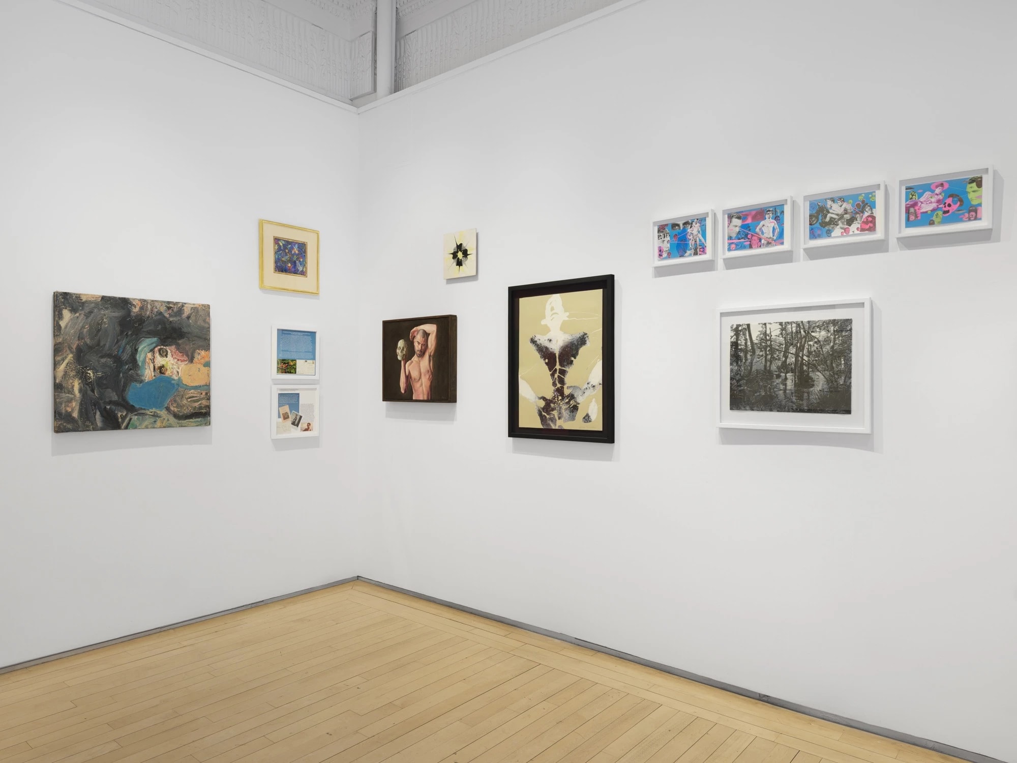 Installation shot of Witness exhibition, east and north walls