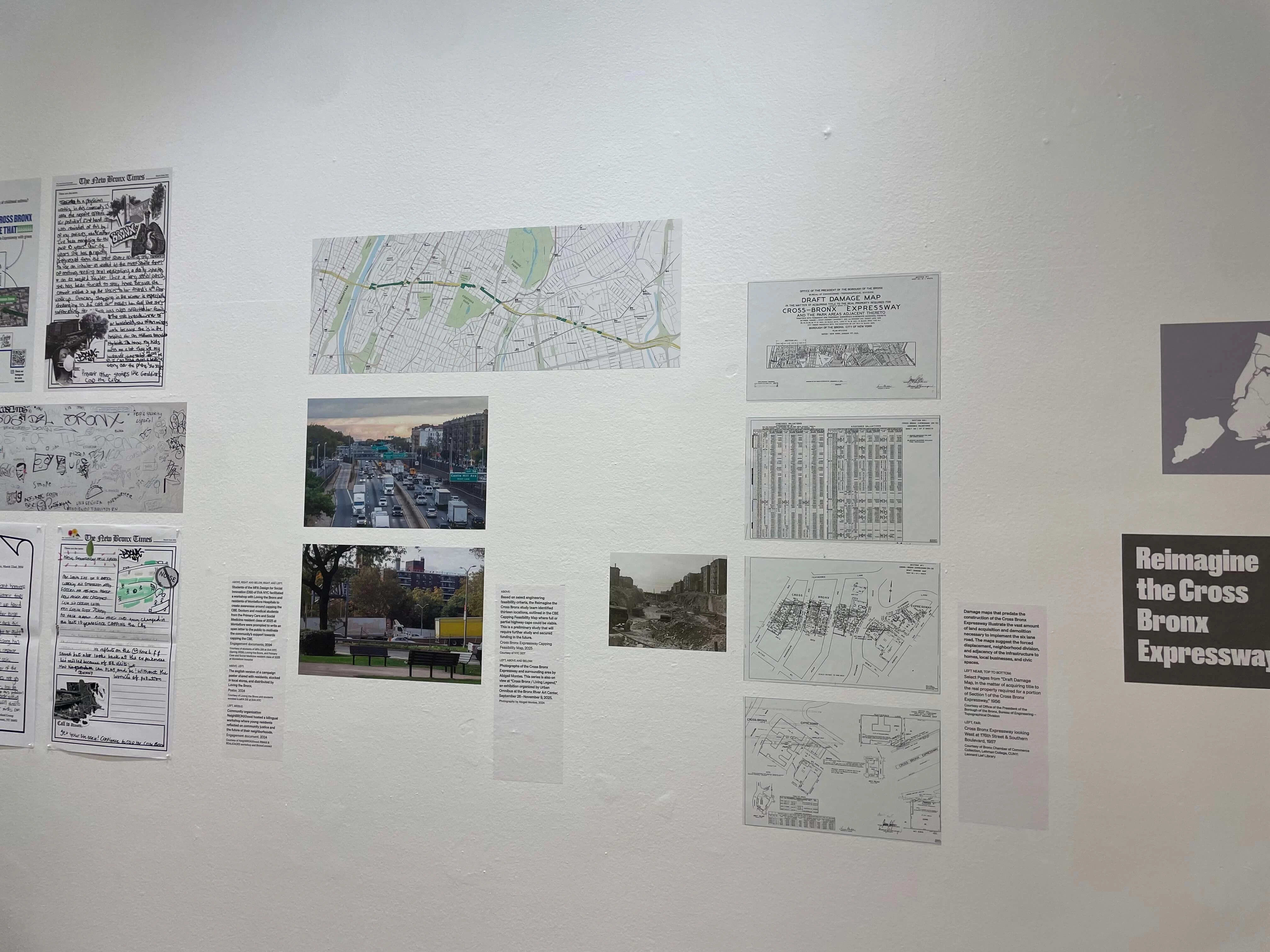 Project on wall at gallery