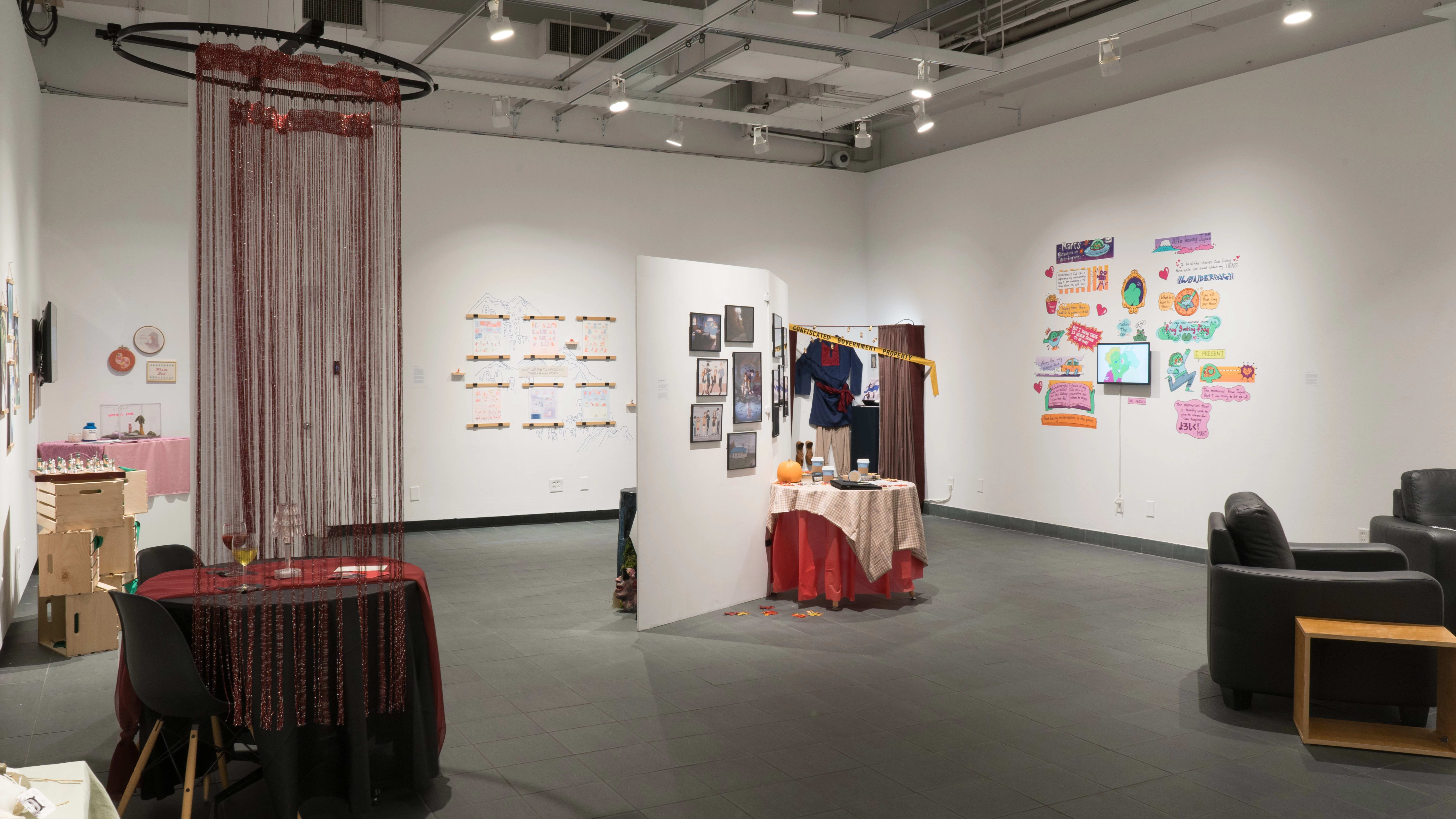 Further into the exhibition.