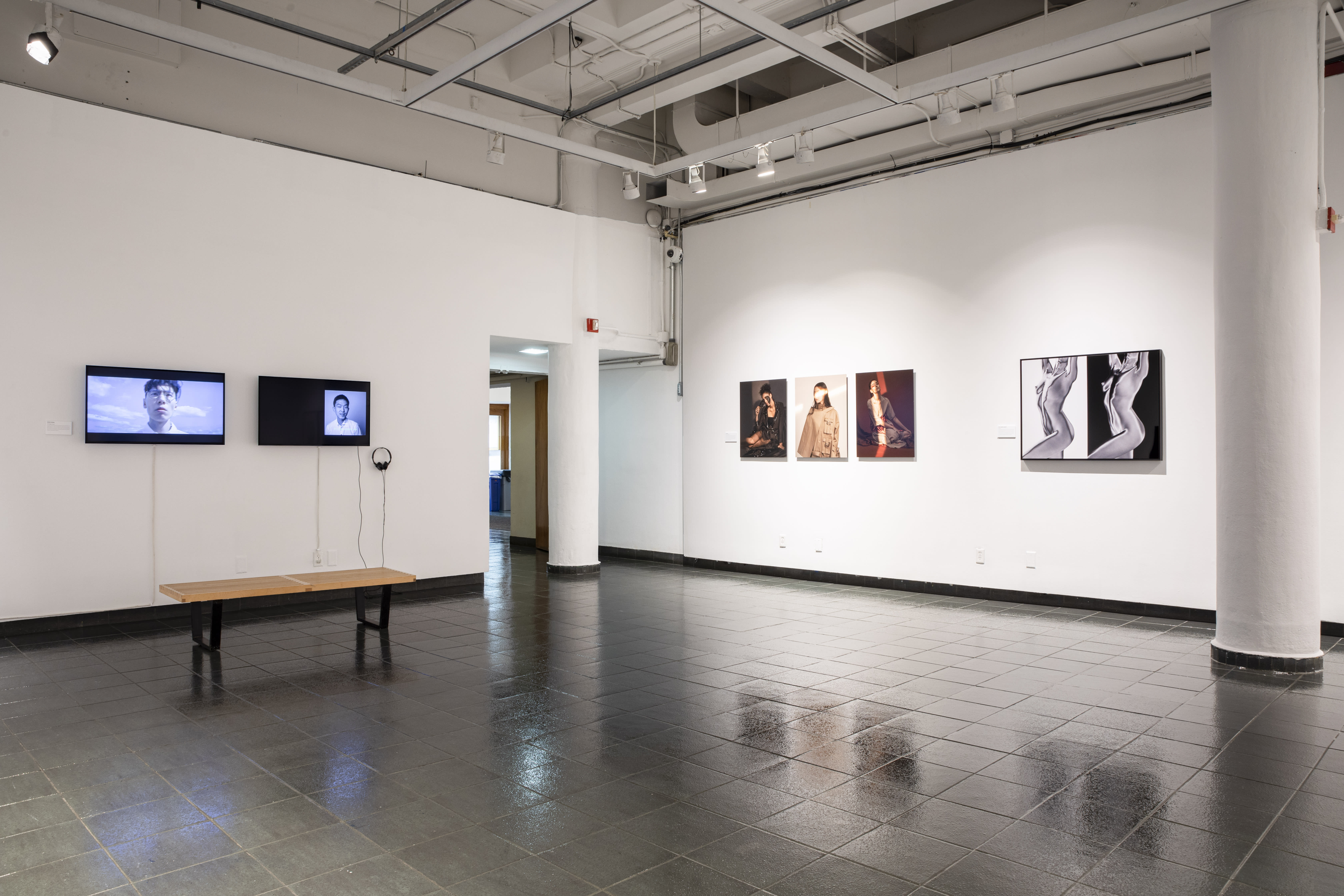 A photograph of the interior gallery for the Mesmeric Exhibition