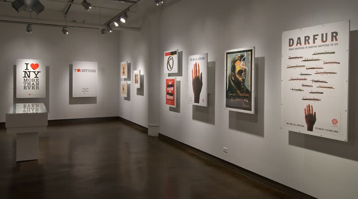 A gallery in what appears to be a museum.