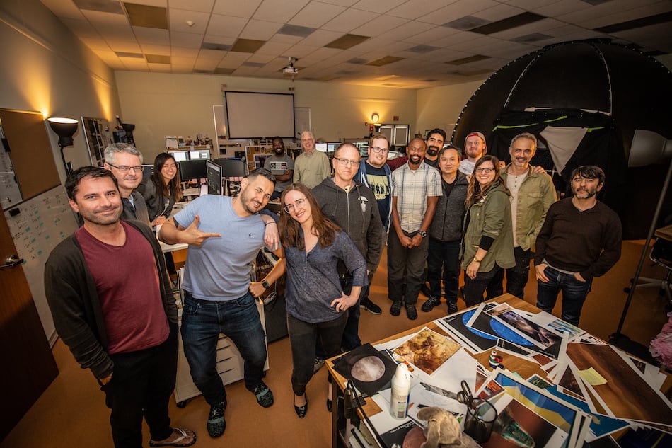 A photo of the members behind the Signs of Life show at the Griffith Observatory’s Samuel Oschin Planetarium by Steve Birnbaum.<span class="redactor-invisible-space"></span>