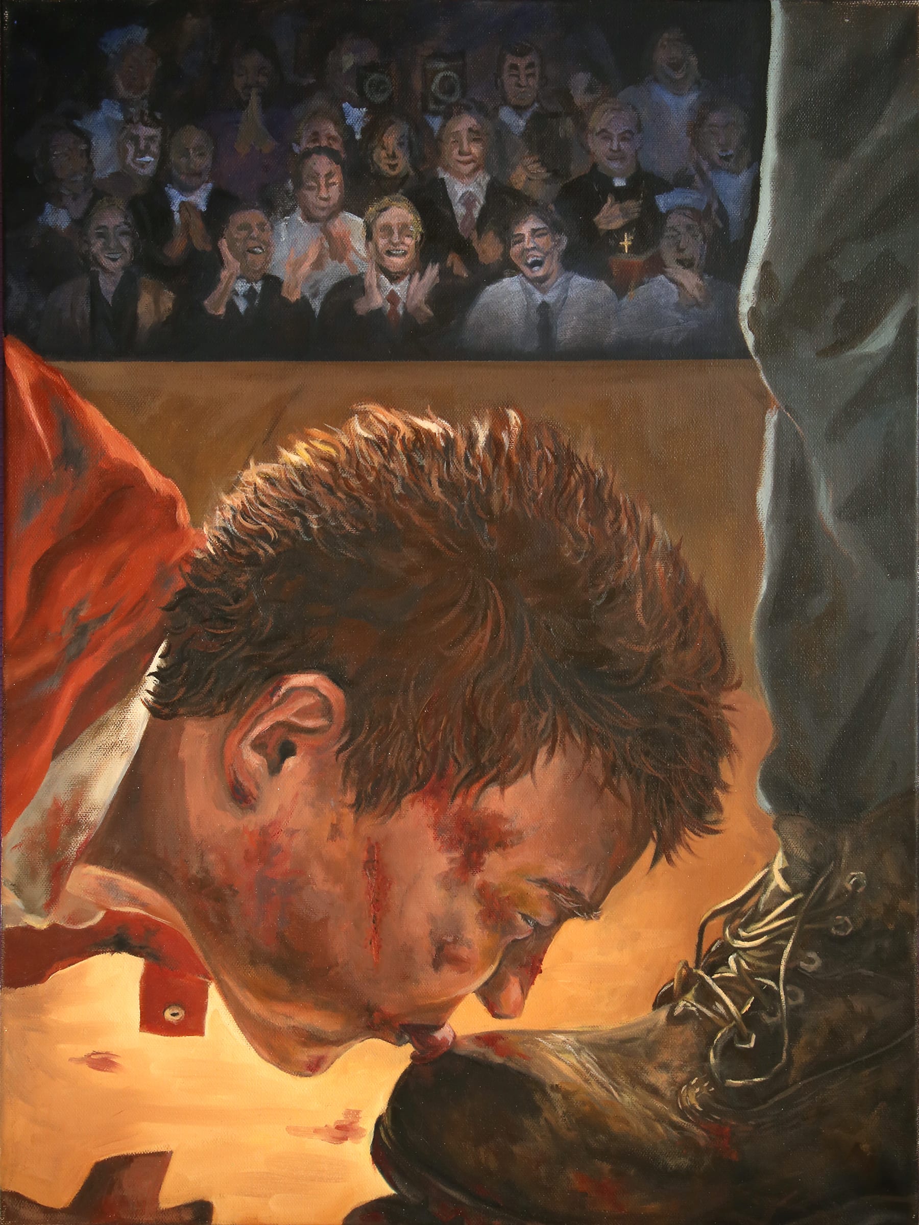 Chuning Wang, A Clockwork Orange, 2020, oil on canvas, 24 x 18 inches 