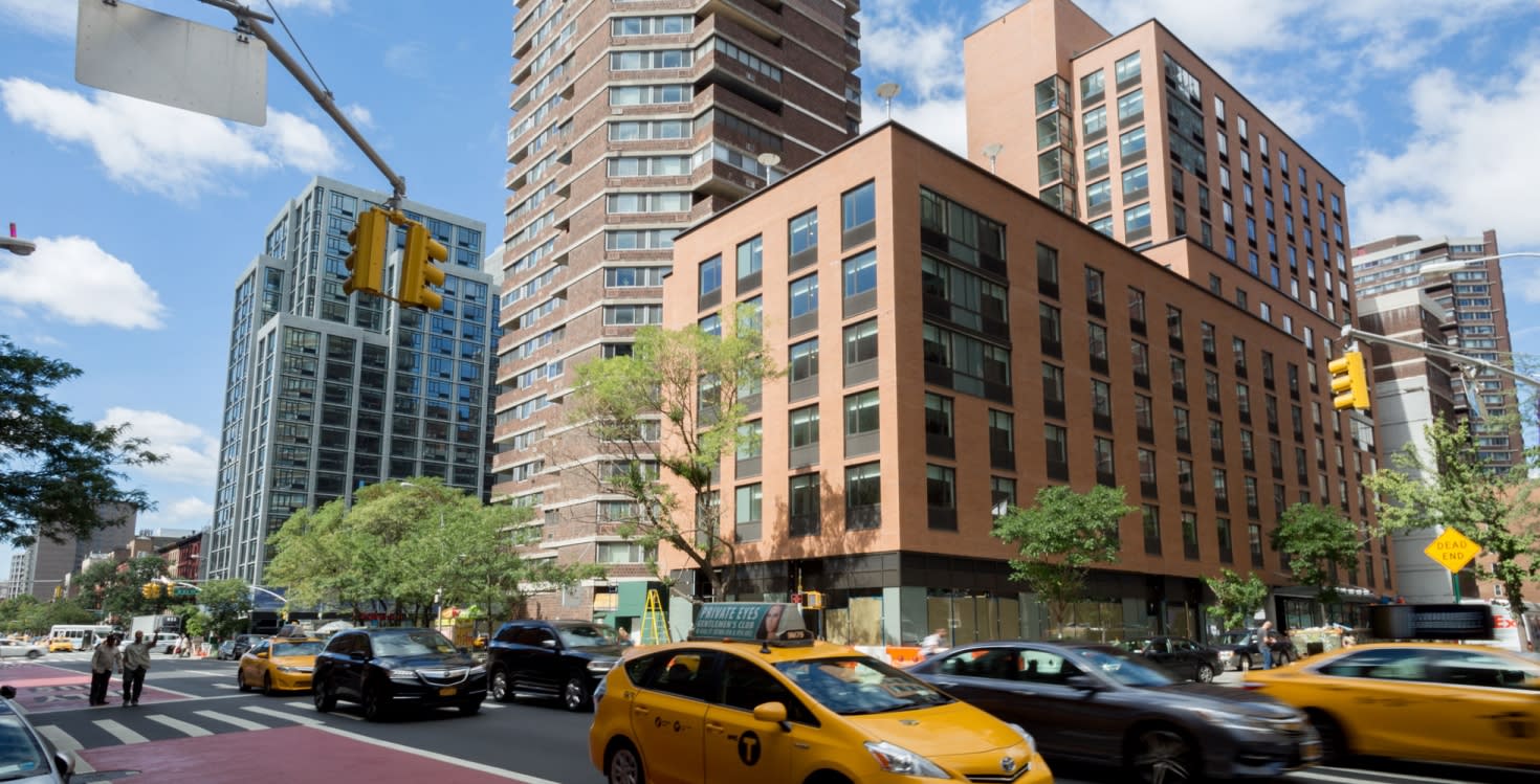 An image of a busy street on New York city.