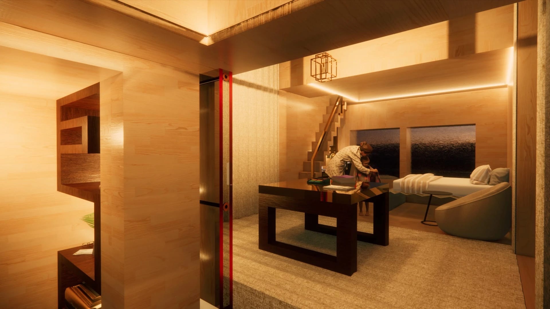 Interior Rendering of an Apartment Unit in “Beacon”