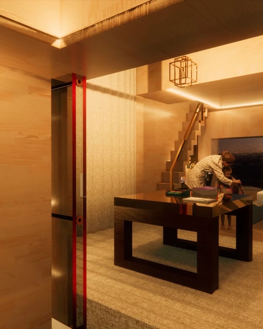 Interior Rendering of an Apartment Unit in “Beacon”